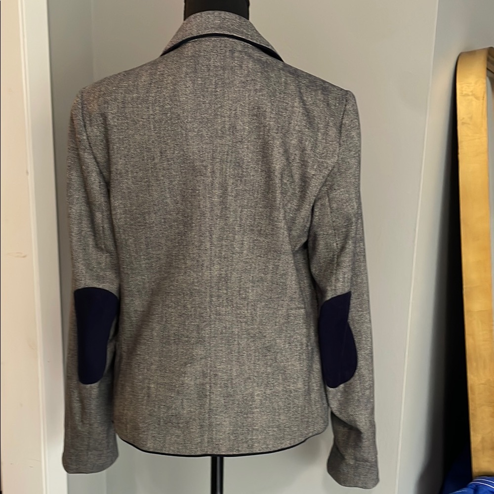 GAP Wool Blend Navy Uniform Academy Blazer with Polka Dot Lining - Picture 3 of 12